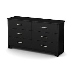 South Shore Furniture Fusion Dresser, Pure Black