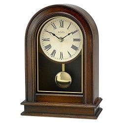 Bulova Hardwick Clock Walnut Brown
