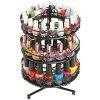 MyGift 3 Tier Salon Style Black Metal Spinning Carousel