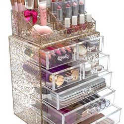 Sorbus Glitter Cosmetic Makeup and Jewelry Storage