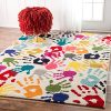 nuLOOM ECCR15A Contemporary Pinkieprint Kids Rug