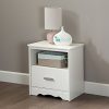 South Shore Tiara 1-Drawer Nightstand, Pure White