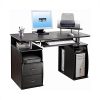 TECHNI MOBILI Atua Wood Computer Desk in Espresso