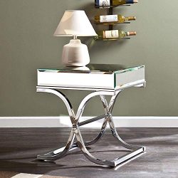 Southern Enterprises Ava Mirrored End Table