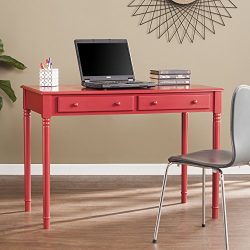 Southern Enterprises Janice Writing Desk, Rustic Red