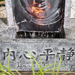 OBreeze Illuminated Face of Buddha Waterfall Fountain