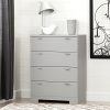 South Shore Reevo 4-Drawer Chest, Soft Gray