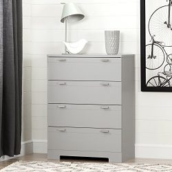 South Shore Reevo 4-Drawer Chest, Soft Gray