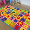 Champion Rugs Kids Area Rug ALPHABET Learning