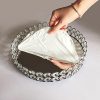 Feyarl Crystal Beads Cosmetic Round Tray Jewelry