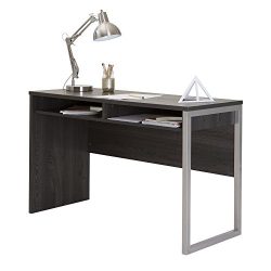 Interface Desk – Sleek Metal Finish – Open Storage