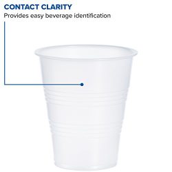 Dart 7 oz Trans Ribbed Wall PS Cup (Case of 2500)
