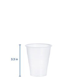Dart 7 oz Trans Ribbed Wall PS Cup (Case of 2500)
