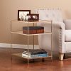 SEI Knox Side Table, Metallic Gold