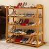 Asunflower Bamboo Shoe Rack 5-Tier Balcony Plants