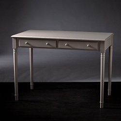Bowery Hill 2 Drawer Writing Desk in Gray