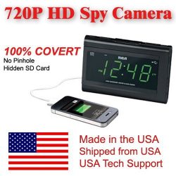 SecureGuard HD 720p USB Charger & Clock