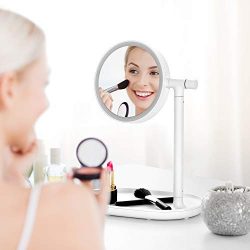 Lighted Makeup Mirror Mirror with Cosmetic Organizer Tray