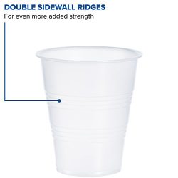 Dart 7 oz Trans Ribbed Wall PS Cup (Case of 2500)
