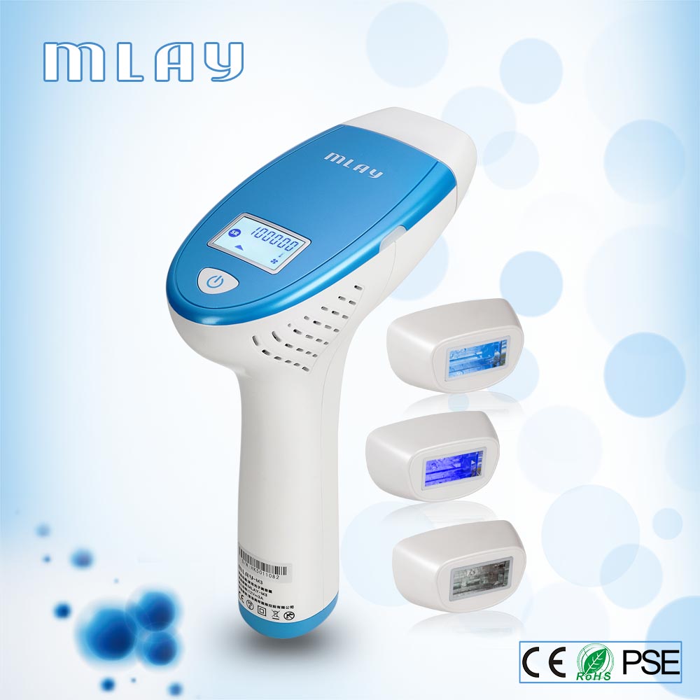 Mlay Portable home use skin rejuvenation ipl laser hair removal machine with hair removal lamp 300000 shots for Free Shipping 15