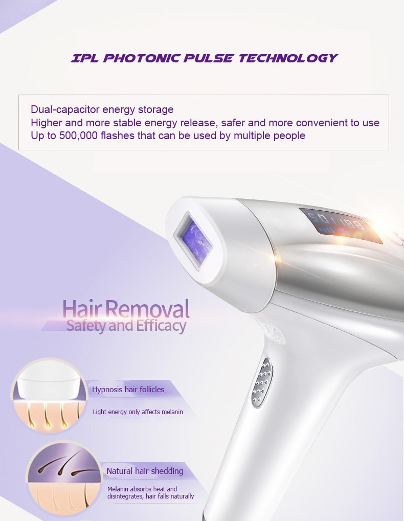 2018 depilador a laser for adult The Newest LCD 500000 times IPL epilator Permanent depiladora Laser Hair Removal Machine 16