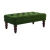 Novogratz Vintage Tufted Ottoman, Green Velour