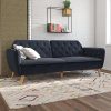 Novogratz Tallulah Memory Foam Futo, Blue Velvet