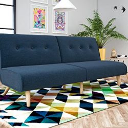 Novogratz Palm Springs Convertible Sofa Sleeper in Rich Linen