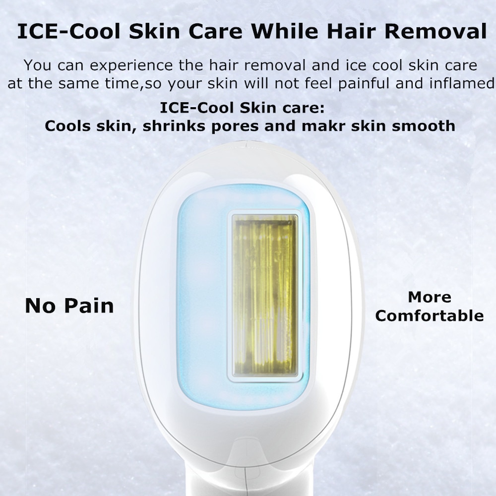 Painless Home Use Permanent Hair Removal for Women WPL ICE Cool Integrated 350,000 Flashes Touch LCD Screen laser hair removal 12