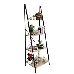 C-Hopetree Ladder Shelf Bookcase Freestanding Plant Stand