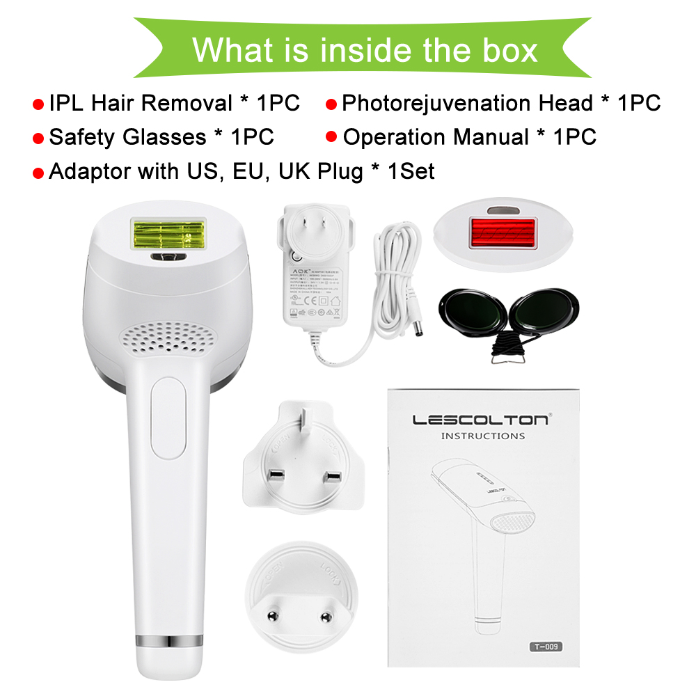 lescolton 2in1 laser hair removal machine IPL epilator pigmentation apparatus 700000 times home use beauty device depilador T009 18