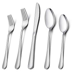 Silverware Set for 12, LIANYU 60-Piece Flatware Cutlery Set