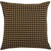 VHC Brands Check Fabric Euro Sham, Black