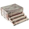 MyGift Torched Wood 6-Drawer Desktop Document & Filing Cabinet
