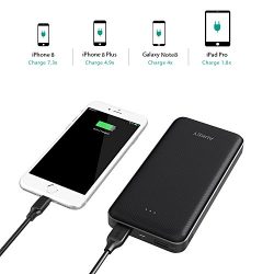 AUKEY 20000mAh Power Bank, Dual-USB Portable Charger