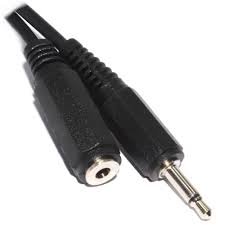 3.5mm Mono Male to Female Extension Cable 25ft