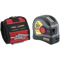 MagnoGrip Magnetic Wristband with LTM1 2-in-1 Laser Tape Measure