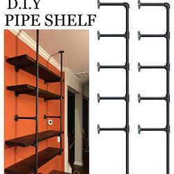 Industrial Retro Wall Mount iron Pipe Shelf,DIY Open Bookshelf