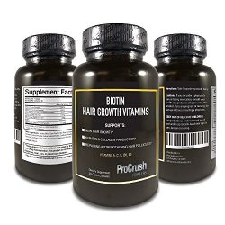 Biotin Growth Support Vitamins- Grow Longer, Fuller, Thicker, Healthier Hair