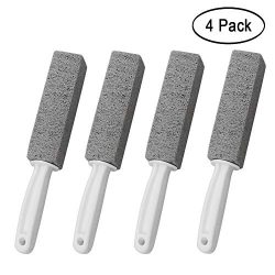 Pumice Cleaning Stone with Handle, Toilet Bowl Ring Remover Cleaner Brush