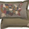 Primitives by Kathy Decorative USA Map Cotton Throw Pillow