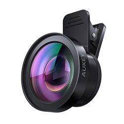 AUKEY Ora iPhone Camera Lens, 0.45x 120° Wide Angle + 15x Macro Clip-on iPhone