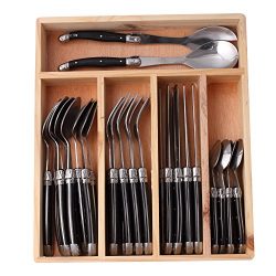 FLYINGCOLORS Laguiole Stainless Steel Flatware Set