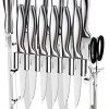 Stoneboomer 14-Piece Kitchen Knife Set with Acrylic Block – Premium Stainless Steel Knives with Ergonomic Handles for Precise Cutting