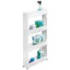 mDesign Portable Slim Plastic Rolling Laundry Utility Cart