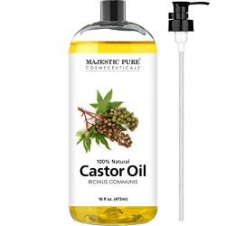 Majestic Pure Castor Oil, Wonder Hair Oil with Numerous Hair and Skin Benefits