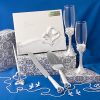 Engraved Wedding Day Interlocking Hearts Wedding Accessory Set