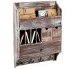 MyGift Country Rustic Wall Mounted Wood Coat Rack