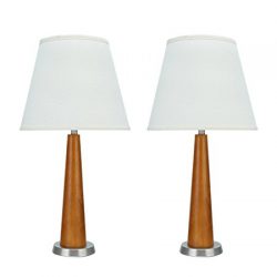 Aspen Creative , Two Pack Set High Transitional Wooden Brown