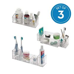 InterDesign Med+ Plastic Bathroom Medicine Cabinet Organizers